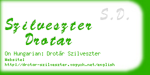 szilveszter drotar business card