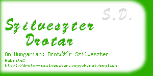 szilveszter drotar business card